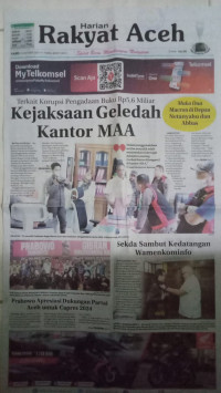 Rakyat Aceh : Spirit Baru Membangun Nanggroe : Kamis 26 Oktober 2023 / 11 Rabiul Akhir 1445 H