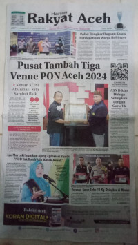 Rakyat Aceh : Spirit Baru Membangun Nanggroe : Jumat 24 November 2023 / 10 Jumadil Awal 1445 H