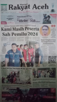 Rakyat Aceh : Spirit Baru Membangun Nanggroe : Jumat 13 Oktober 2023 / 27 Rabiul Awal 1445 H