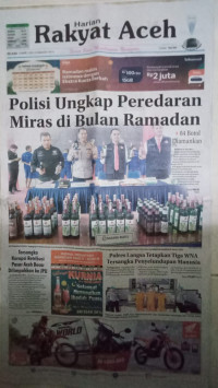 Rakyat Aceh : Spirit Baru Membangun Nanggroe : Selasa 19 Maret 2024 / 8 Ramadan 1445 H