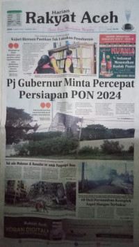 Rakyat Aceh : Spirit Baru Membangun Nanggroe : Senin 18 Maret 2024 / 7 Ramadan 1445 H