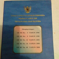 Undang-Undang Republik Indonesia Nomor 39 Tahun 1999 Tentang Hak Asasi Manusia