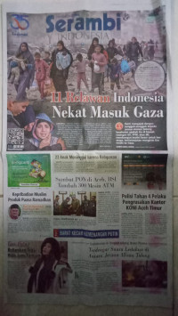 Serambi Indonesia : No. 12259 Tahun Ke-35 : Rabu 20 Maret Tahun 2024 / 9 Ramadan 1445 H